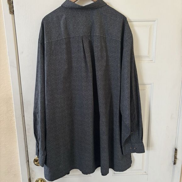 HB‎ Harbor Bay Men Button Shirt Size 4XLT Long Sleeve Abstract Office Prep City - Picture 8 of 11